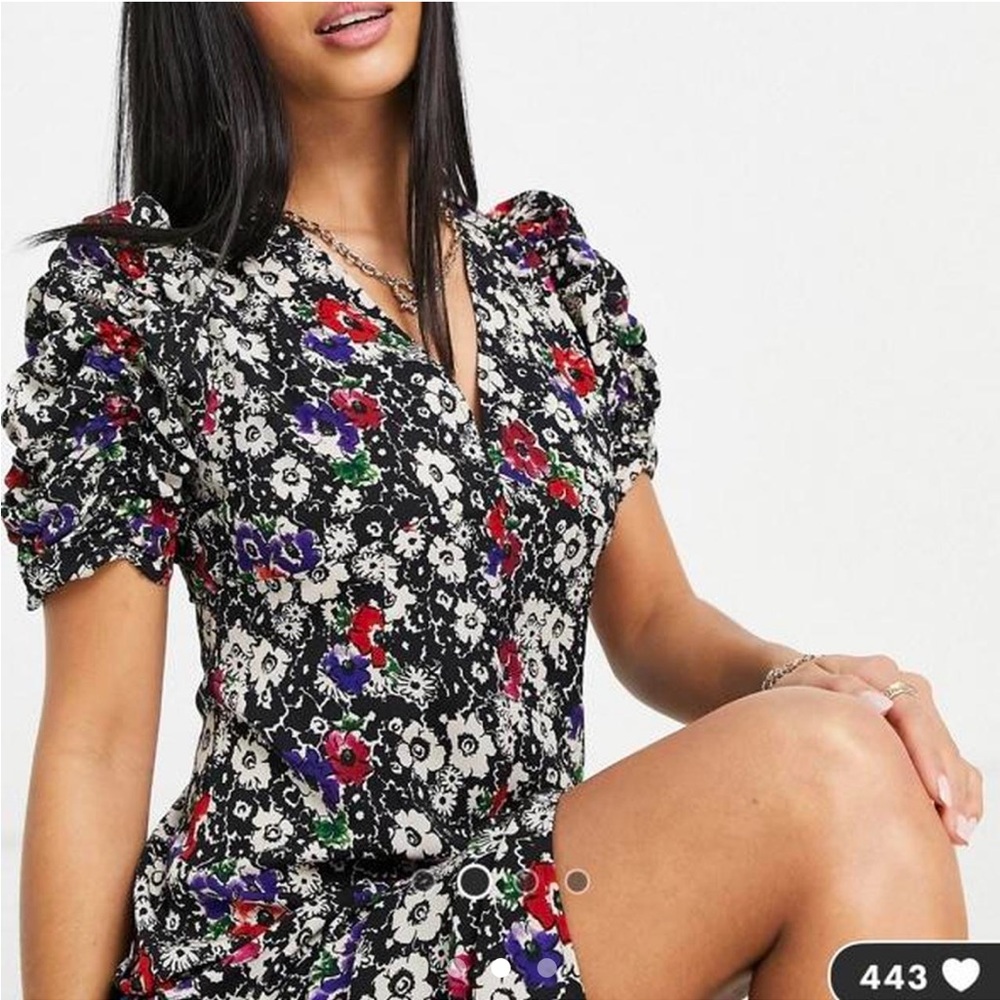 Topshop Petite Floral Midi Dress